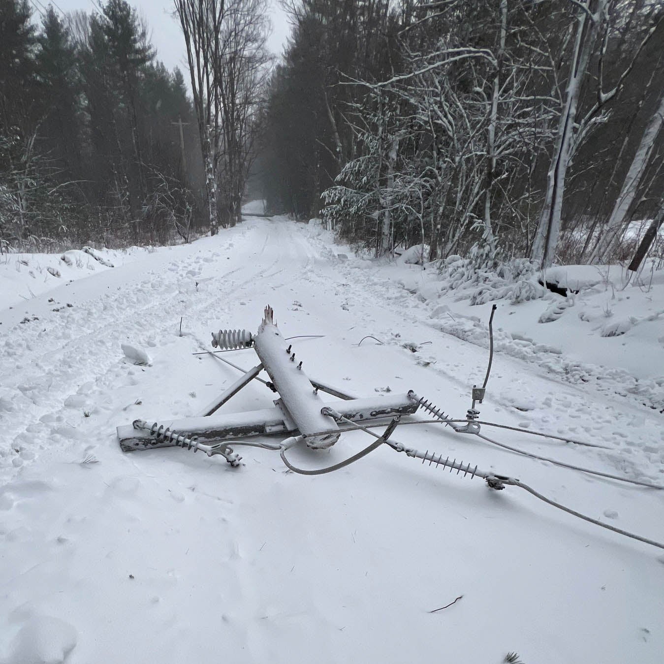 Pole down in New Hampshire