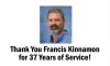 Francis Kinnamon Retires After 37 Years
