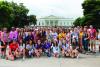 Youth Tour participants gather in front of the White House in 2019